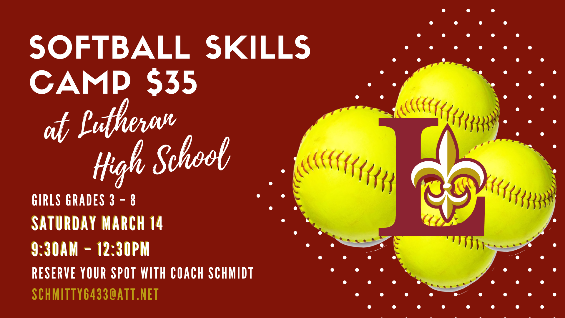 Softball Skills Camp Lutheran High School of Indianapolis